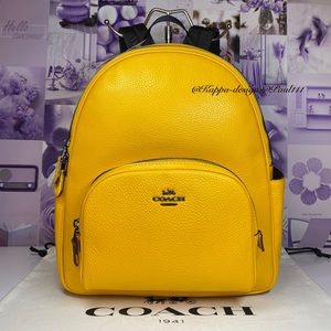 Coach yellow backpack shoulder bag
